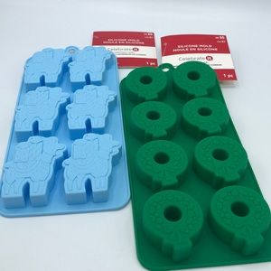 Celebrate It Silicone Mold Set 2 Wreath and Llama